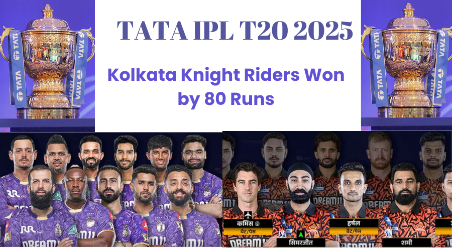 Kolkata Knight Riders Won by 80 Runs