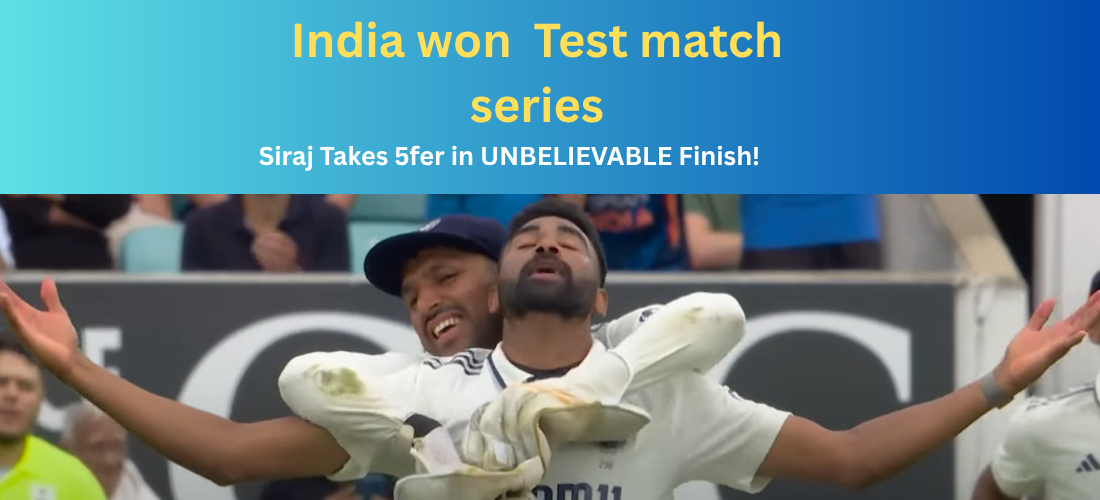 Siraj Takes 5fer in UNBELIEVABLE Finish!